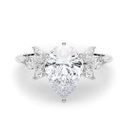 Bespoke Sides Marquise Diamond Engagement Ring in 10K/14K gold and platinum with certified lab-grown or natural diamonds