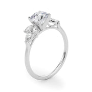Bespoke Sides Marquise Diamond Engagement Ring in 10K/14K gold and platinum with certified lab-grown or natural diamonds