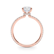 Lustrous Hidden Halo Engagement Ring Round Diamond Engagement Ring in 10K/14K gold and platinum with certified lab-grown or natural diamonds