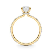 Lustrous Hidden Halo Engagement Ring Round Diamond Engagement Ring in 10K/14K gold and platinum with certified lab-grown or natural diamonds