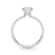 Lustrous Hidden Halo Engagement Ring Round Diamond Engagement Ring in 10K/14K gold and platinum with certified lab-grown or natural diamonds