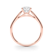 Radiant Solitaire Rounds Round Diamond Engagement Ring in 10K/14K gold and platinum with certified lab-grown or natural diamonds