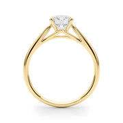 Radiant Solitaire Rounds Round Diamond Engagement Ring in 10K/14K gold and platinum with certified lab-grown or natural diamonds