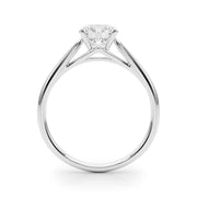 Radiant Solitaire Rounds Round Diamond Engagement Ring in 10K/14K gold and platinum with certified lab-grown or natural diamonds