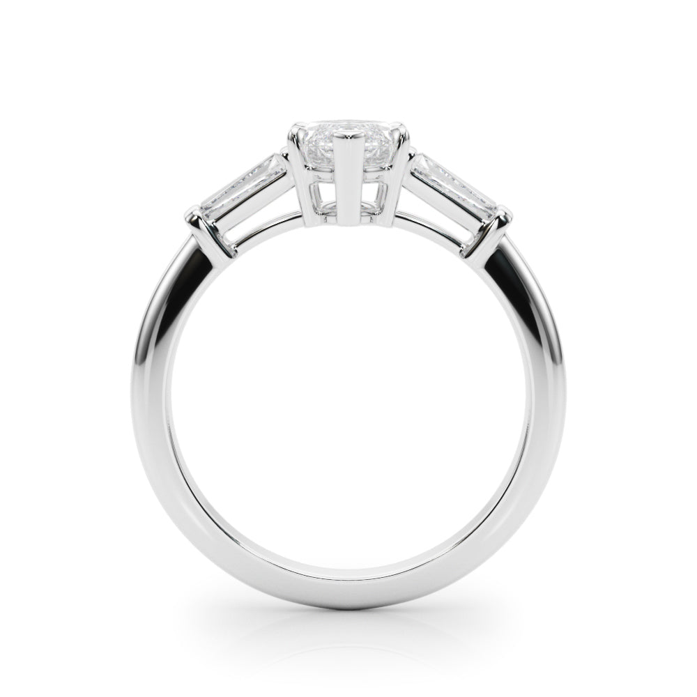 Three-Stone Marquise Diamond Engagement Ring in 10K/14K gold and platinum with certified lab-grown or natural diamonds