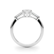 Three-Stone Marquise Diamond Engagement Ring in 10K/14K gold and platinum with certified lab-grown or natural diamonds