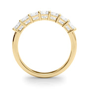Shared Prong Princess Cut Half Eternity Ring in Gold & Platinum