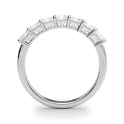 Shared Prong Princess Cut Half Eternity Ring in Gold & Platinum