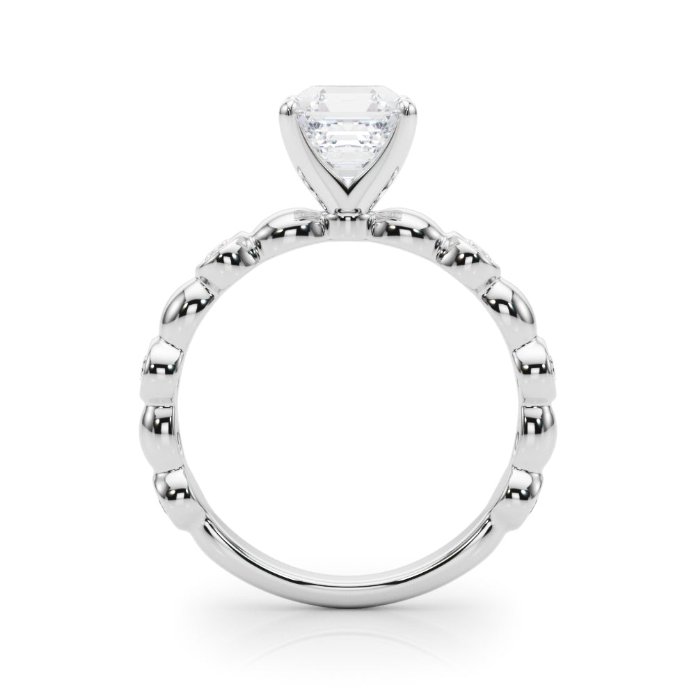 Enchanted Sidestone Round Diamond Engagement Ring in 10K/14K gold and platinum with certified lab-grown or natural diamonds