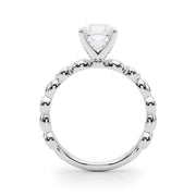 Enchanted Sidestone Round Diamond Engagement Ring in 10K/14K gold and platinum with certified lab-grown or natural diamonds