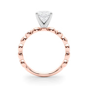 Enchanted Sidestone Round Diamond Engagement Ring in 10K/14K gold and platinum with certified lab-grown or natural diamonds