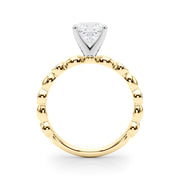 Enchanted Sidestone Round Diamond Engagement Ring in 10K/14K gold and platinum with certified lab-grown or natural diamonds