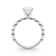Enchanted Sidestone Round Diamond Engagement Ring in 10K/14K gold and platinum with certified lab-grown or natural diamonds