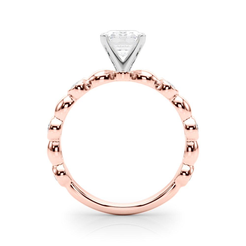 Enchanted Sidestone Round Diamond Engagement Ring in 10K/14K gold and platinum with certified lab-grown or natural diamonds
