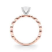 Enchanted Sidestone Round Diamond Engagement Ring in 10K/14K gold and platinum with certified lab-grown or natural diamonds