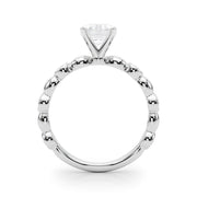 Enchanted Sidestone Round Diamond Engagement Ring in 10K/14K gold and platinum with certified lab-grown or natural diamonds