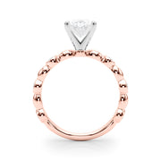 Enchanted Sidestone Round Diamond Engagement Ring in 10K/14K gold and platinum with certified lab-grown or natural diamonds