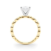 Enchanted Sidestone Round Diamond Engagement Ring in 10K/14K gold and platinum with certified lab-grown or natural diamonds