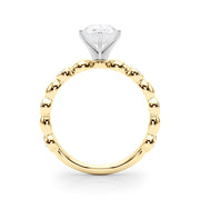 Enchanted Sidestone Round Diamond Engagement Ring in 10K/14K gold and platinum with certified lab-grown or natural diamonds