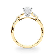Radiant Rd & Mq Twisted Shank Engagement Round Diamond Engagement Ring in 10K/14K gold and platinum with certified lab-grown or natural diamonds