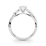 Radiant Rd & Mq Twisted Shank Engagement Round Diamond Engagement Ring in 10K/14K gold and platinum with certified lab-grown or natural diamonds