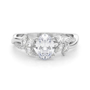Radiant Rd & Mq Twisted Shank Engagement Round Diamond Engagement Ring in 10K/14K gold and platinum with certified lab-grown or natural diamonds