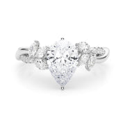 Radiant Rd & Mq Twisted Shank Engagement Round Diamond Engagement Ring in 10K/14K gold and platinum with certified lab-grown or natural diamonds