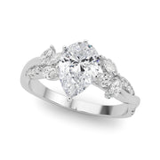Radiant Rd & Mq Twisted Shank Engagement Round Diamond Engagement Ring in 10K/14K gold and platinum with certified lab-grown or natural diamonds