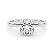 Resplendent Hidden Halo Rd Center Round Diamond Engagement Ring in 10K/14K gold and platinum with certified lab-grown or natural diamonds
