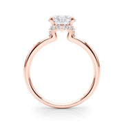 Resplendent Hidden Halo Rd Center Round Diamond Engagement Ring in 10K/14K gold and platinum with certified lab-grown or natural diamonds