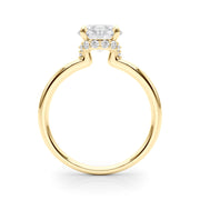 Resplendent Hidden Halo Rd Center Round Diamond Engagement Ring in 10K/14K gold and platinum with certified lab-grown or natural diamonds