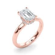 Couture Hidden Halo Ec Center Emerald Diamond Engagement Ring â€” 10K/14K Gold & Platinum