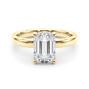 Couture Hidden Halo Ec Center Emerald Diamond Engagement Ring â€” 10K/14K Gold & Platinum