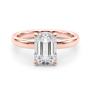 Couture Hidden Halo Ec Center Emerald Diamond Engagement Ring â€” 10K/14K Gold & Platinum