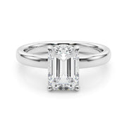Couture Hidden Halo Ec Center Emerald Diamond Engagement Ring â€” 10K/14K Gold & Platinum
