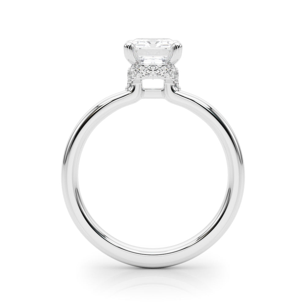 Couture Hidden Halo Ec Center Emerald Diamond Engagement Ring â€” 10K/14K Gold & Platinum