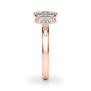 Couture Hidden Halo Ec Center Emerald Diamond Engagement Ring â€” 10K/14K Gold & Platinum