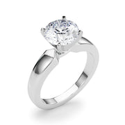 Radiant Solitaire Round Diamond Engagement Ring in 10K/14K gold and platinum with certified lab-grown or natural diamonds