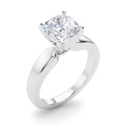 Radiant Solitaire Round Diamond Engagement Ring in 10K/14K gold and platinum with certified lab-grown or natural diamonds