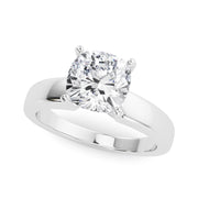 Radiant Solitaire Round Diamond Engagement Ring in 10K/14K gold and platinum with certified lab-grown or natural diamonds