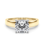 Radiant Solitaire Round Diamond Engagement Ring in 10K/14K gold and platinum with certified lab-grown or natural diamonds
