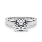 Radiant Solitaire Round Diamond Engagement Ring in 10K/14K gold and platinum with certified lab-grown or natural diamonds