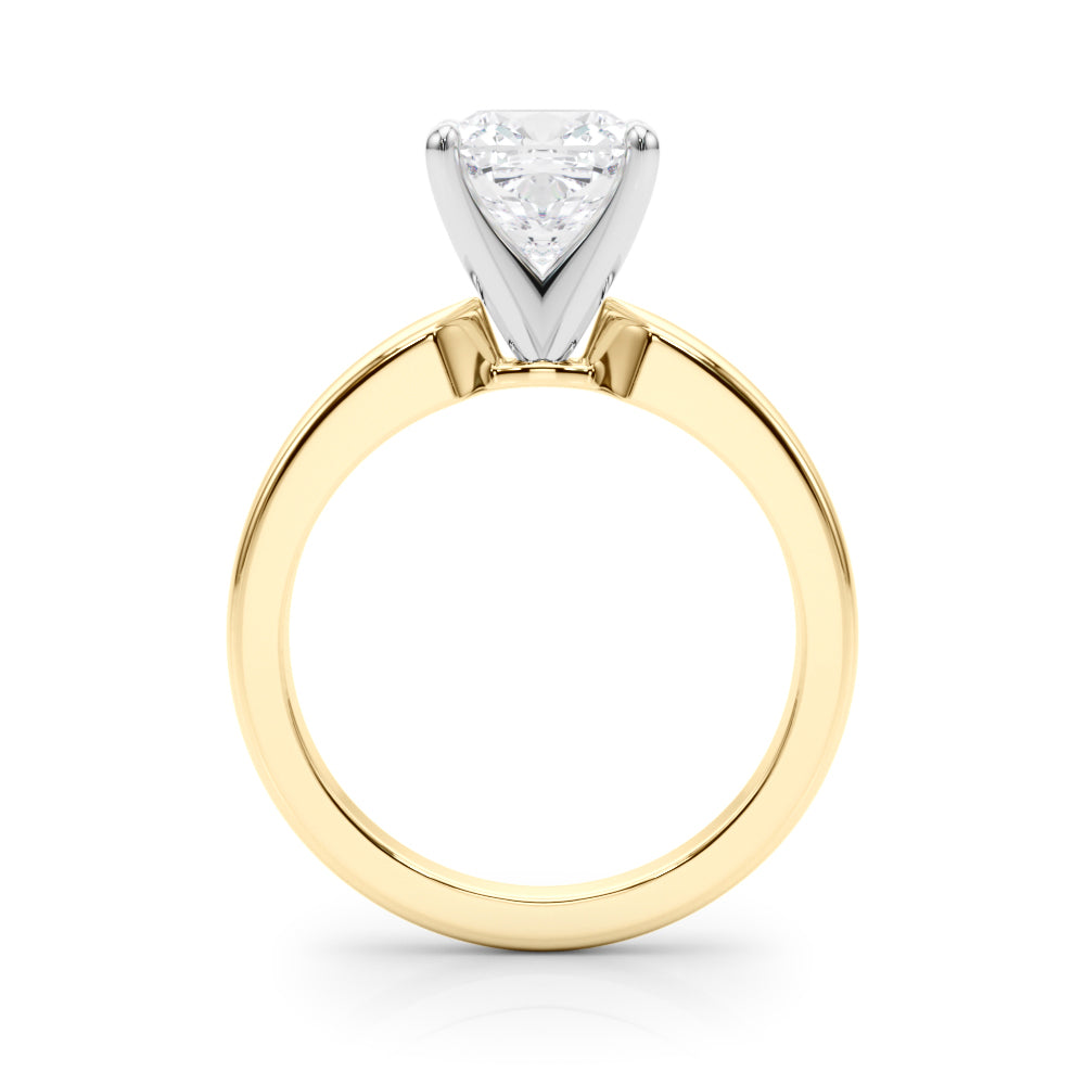 Radiant Solitaire Round Diamond Engagement Ring in 10K/14K gold and platinum with certified lab-grown or natural diamonds
