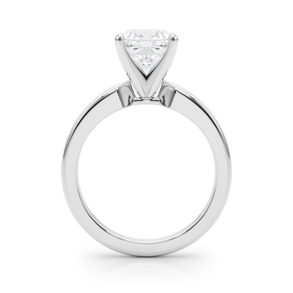 Radiant Solitaire Round Diamond Engagement Ring in 10K/14K gold and platinum with certified lab-grown or natural diamonds