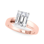 Radiant Solitaire Round Diamond Engagement Ring in 10K/14K gold and platinum with certified lab-grown or natural diamonds
