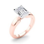 Radiant Solitaire Round Diamond Engagement Ring in 10K/14K gold and platinum with certified lab-grown or natural diamonds