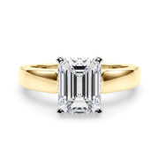 Radiant Solitaire Round Diamond Engagement Ring in 10K/14K gold and platinum with certified lab-grown or natural diamonds