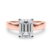 Radiant Solitaire Round Diamond Engagement Ring in 10K/14K gold and platinum with certified lab-grown or natural diamonds