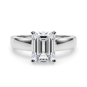 Radiant Solitaire Round Diamond Engagement Ring in 10K/14K gold and platinum with certified lab-grown or natural diamonds