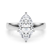 Radiant Solitaire Round Diamond Engagement Ring in 10K/14K gold and platinum with certified lab-grown or natural diamonds